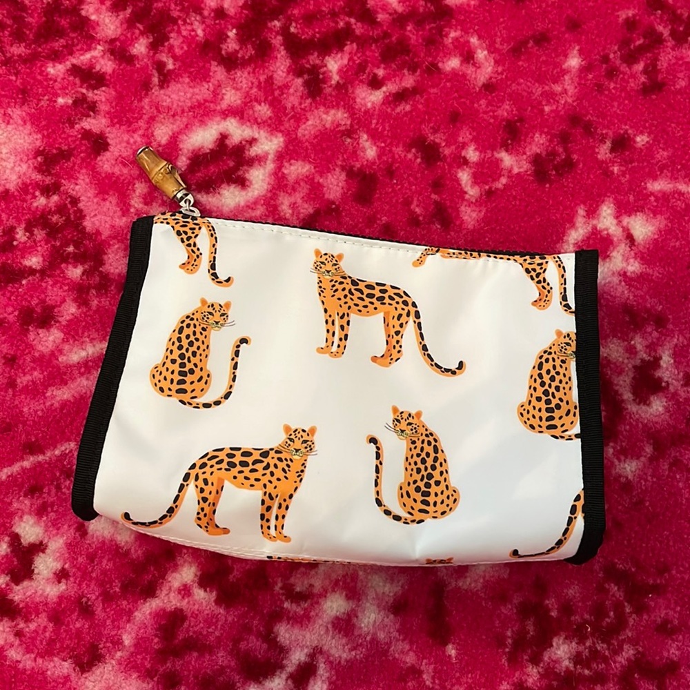 TRVL Design leopard cosmetic bag